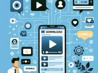 "Person using Instagram Video Downloader tool on a laptop, showcasing how to easily download Instagram videos for offline viewing as explained in 'A Comprehensive Guide to Using Instagram Video Downloader.'"