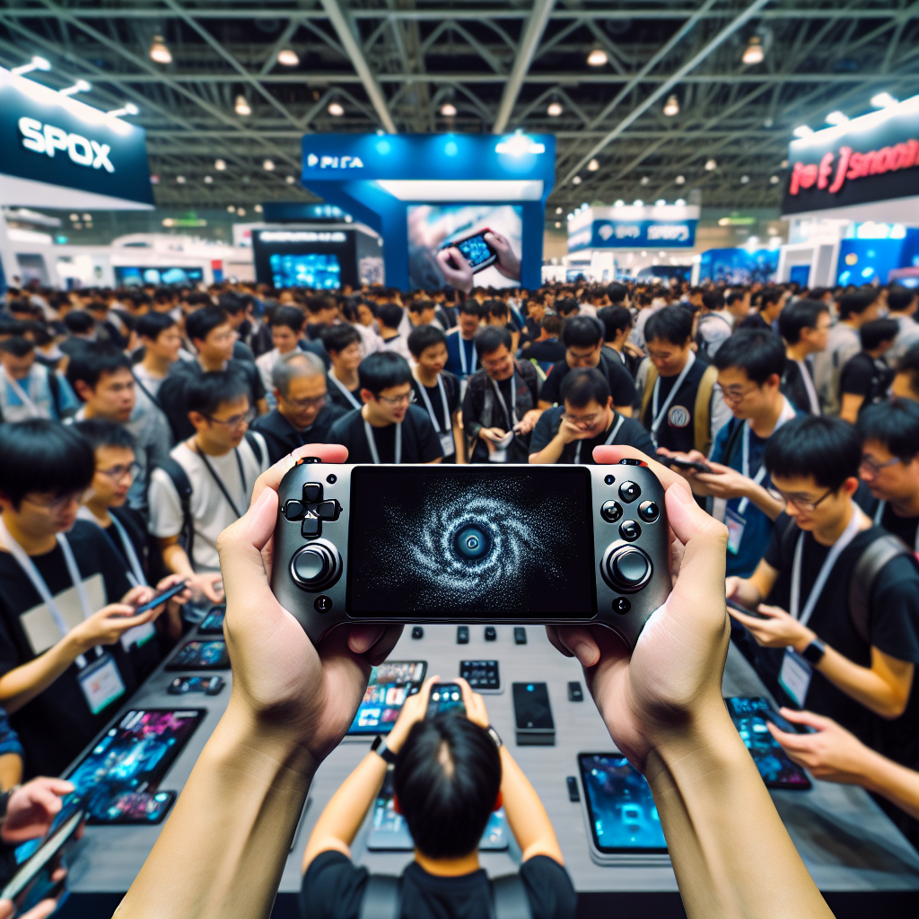 "Lenovo's Legion Go S handheld gaming device showcased at CES, highlighting its sleek design and advanced features, capturing the attention of tech enthusiasts and gamers."