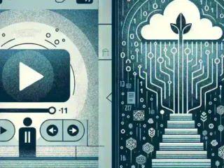 "Person using a computer to navigate YouTube downloader software, illustrating the process of downloading videos in 2024, as featured in The Complete Guide to YouTube Downloaders."