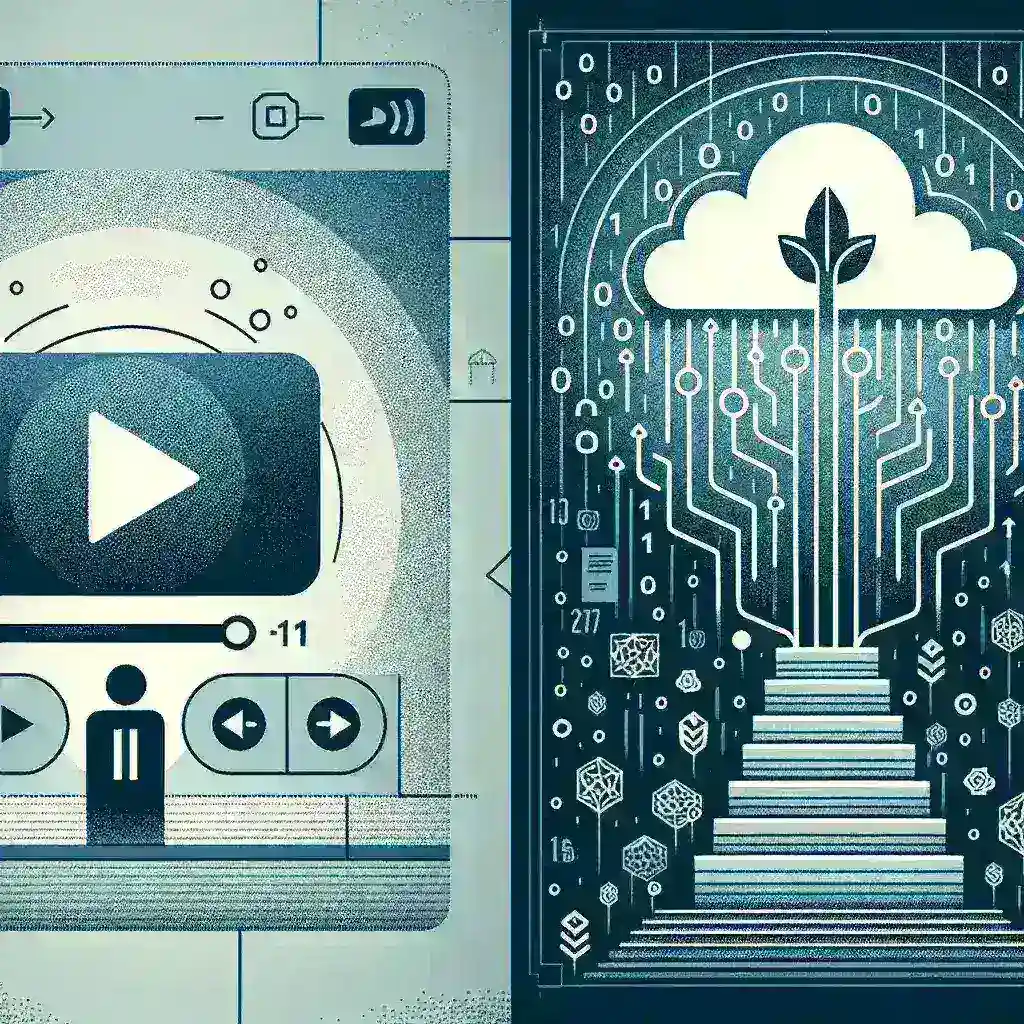 "Person using a computer to navigate YouTube downloader software, illustrating the process of downloading videos in 2024, as featured in The Complete Guide to YouTube Downloaders."